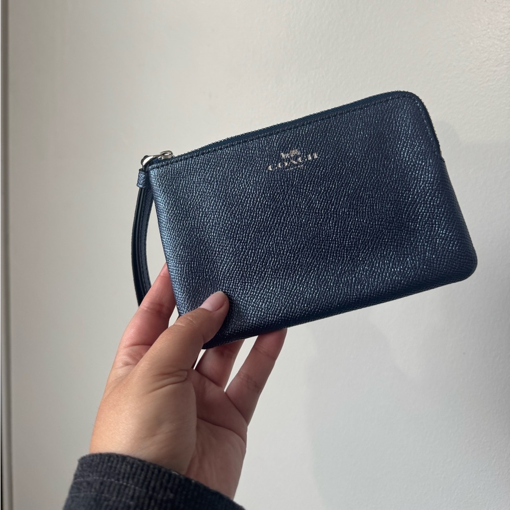 Coach Midnight Blue Wristlet